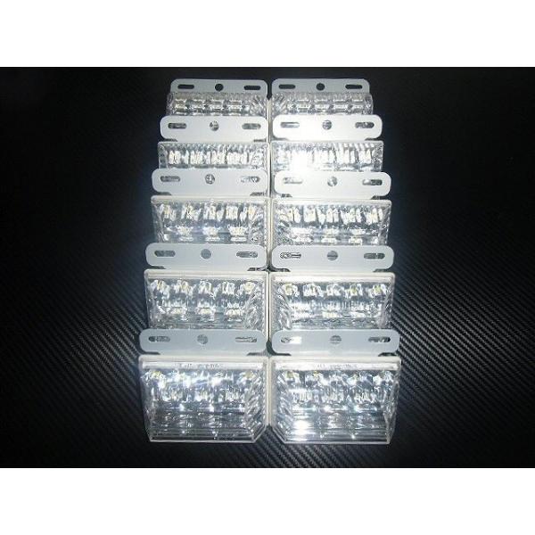 12v 24v 兼用 / 1台2役! 角型 LED サイドマーカー & ダウンライト 10個 / ホワイト 白 クリア / 角マーカーランプ ステー付 トラック バス 軽トラ /【Buyee】 12v 24v 兼用 / 1台2役! 角型 LED サイドマーカー & ダウンライト 10個 / ホワイト 白 クリア / 角マーカーランプ ステー付 トラック バス 軽トラ /【Buyee】