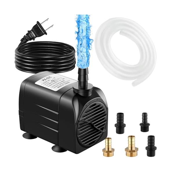 サイド吸引ポンプ黒/2000L/H/PX-025・Style:サイド吸引ポンプ・パッケージ個数:1・流量調節＆高効率設計：水中ポンプ最大流量2000L / H、最大揚程2m、25W高効率モーター省エネ設計、5つのインターフェース（8mm、1...