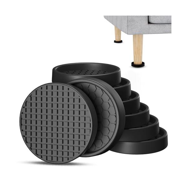 ブラック-8個入り/S-丸型/-・Size:S-丸型Color:ブラック-8個入り・特別設計で強力な滑り止め ソファー滑り止めシートは、ソファー用に特別に設計されています。丸いデザインで、ソファーやベッドの脚にぴったりフィットし、安定した固...