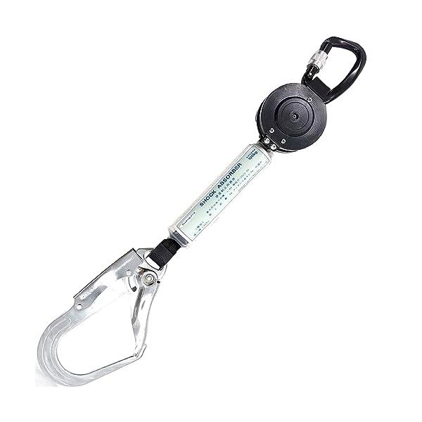 合金鋼セルフロック ランヤード/-/GUANGJIA・Color:合金鋼セルフロック ランヤード・に対応墜落制止用器具のに適合した超軽量ランヤード・安全ランヤード l アルミニウム合金O型フックランヤードのO型フックは高品質で超軽量のアルミ...