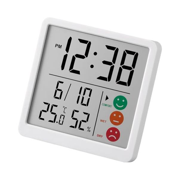 他サイト： MAG(マグ) 温度計 湿度計 温度湿度計 デジタル 環境目安表示 快適 高湿 乾燥 時計表示 小型 小さい マグネット 磁石 置き掛け兼用 ホの商品画像