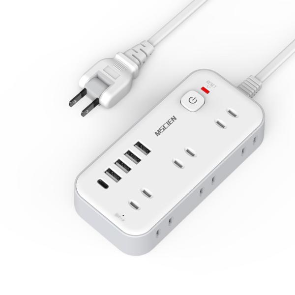・ 5m YP35U・・Size:5m・1台11役 マルチタップ：6個のAC差込口、1個のUSB-Cポートと4個のUSB-Aポートに搭載されたマルチタップ。最大11台デバイスを同時に充電でき、コンセント不足問題を解決します。正面と側面にはA...