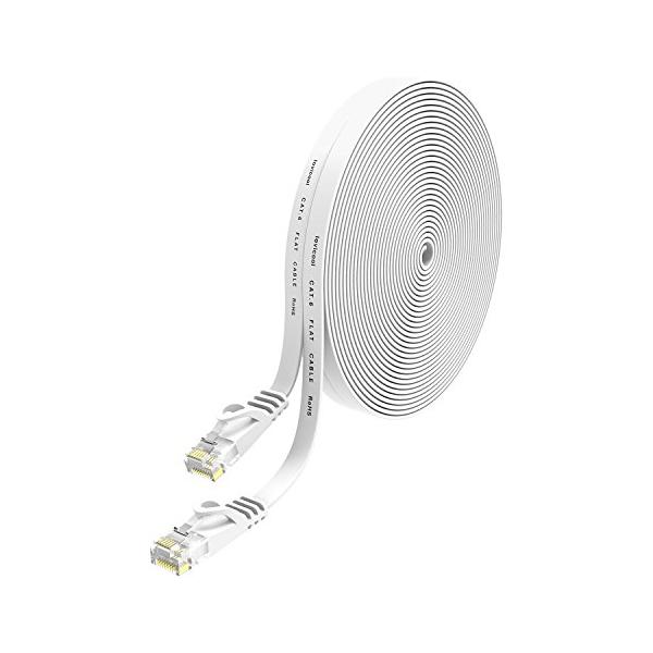 lovicool LANケーブル イーサネットケーブル CAT6準拠 ウルトラフラットケーブル RJ45コネクタ ギガビット 爪折れ防止 やわらか 100フット 30m Amazon.co.jp: lovicool LANケーブル イーサネットケーブル CAT6