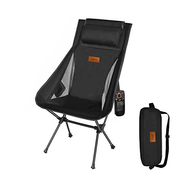 他サイト： DesertFox アウトドアチェア 折りたたみ 枕付き 超軽量 独自開発のカップホルダー 耐荷重150kg キャンプ椅子 コンパクト イス ハの商品画像