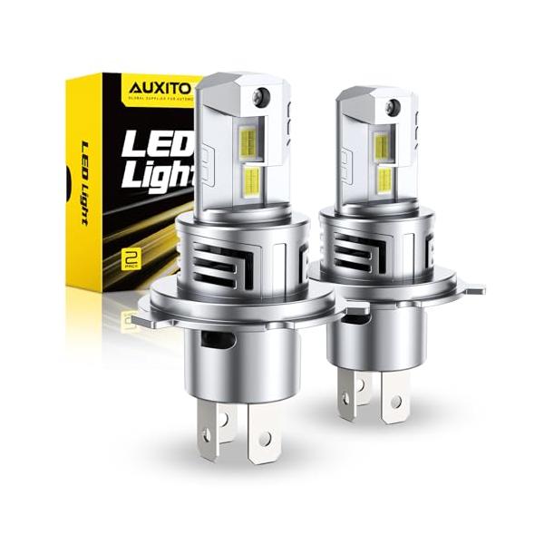 AUXITO H4 Lo/Hi LEDヘッドライト 高輝度 24個LEDチップ搭載 6倍明るさ 