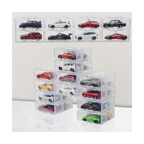 GUNSEED トミカ収納（10/40台収納）、ミニカーケース 壁掛け機能