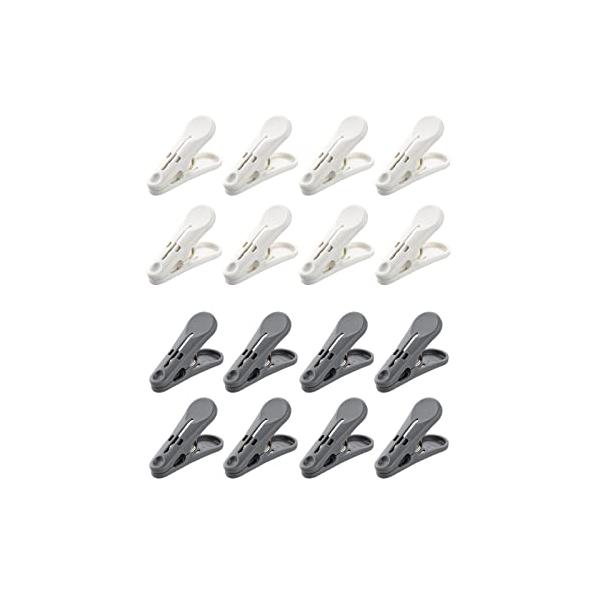 他サイト： ダイヤ (Daiya) フランドリー Flaundry 洗濯バサミ やさしくつまめるピンチ 16個セット つけかえシリーズ ホワイト&amp;グレー 2の商品画像