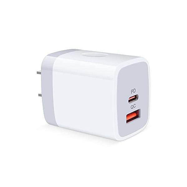 他サイト： Hootek 急速充電器 Type-C 2ポート 20W USB-C電源アダプタ PD&amp;QC3.0対応/USB-A&amp;USB-C/PSE認証 USの商品画像