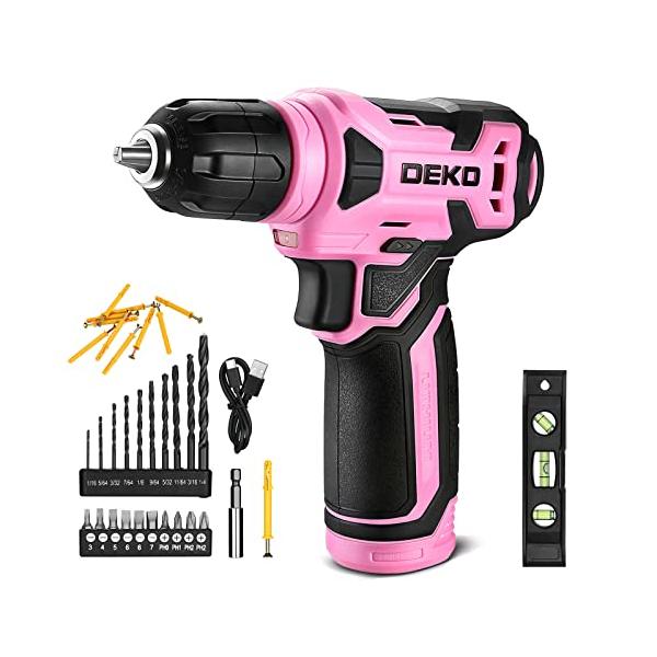 日立深切り丸ノコと美品 日立 100v ドリル キーレスチャック DEKO 8V 電動ドリル ドリルドライバー 9.5mm キーレスチャック 42点組