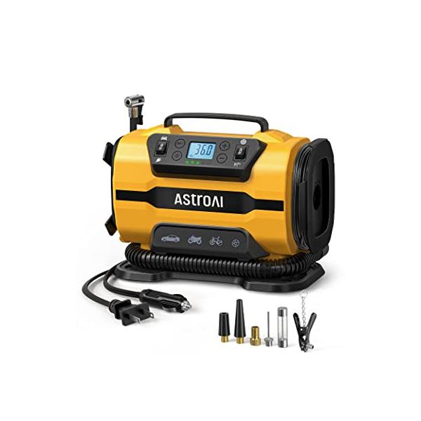 AstroAI エアーコンプレッサー 電動空気入れ 5 in 1 タイヤ・プール