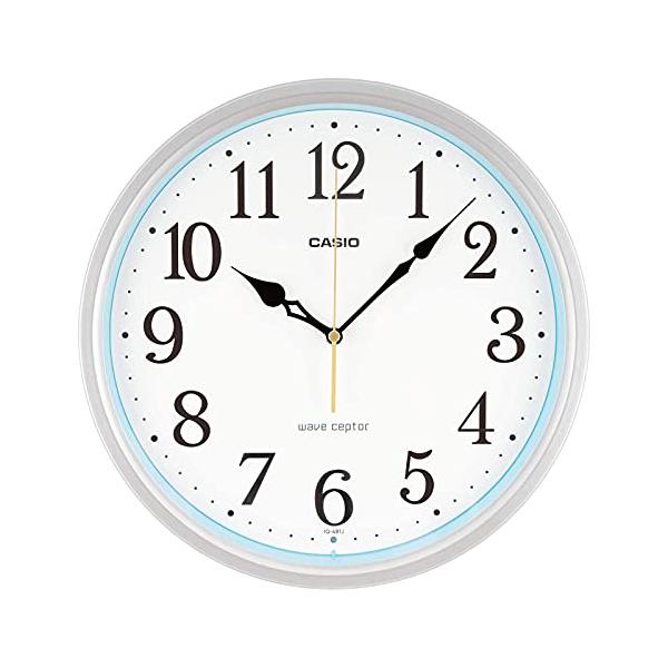 CASIO(カシオ) 掛け時計 壁掛け時計 電波時計 シルバー アナログ 夜間秒針停止 IQ-481J-8JF