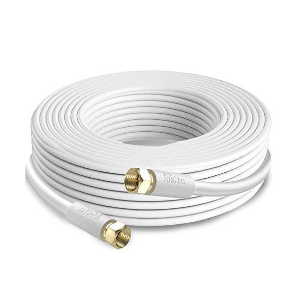 ホワイト/30m/PNTZ-100FT-W・Size:30m・パッケージ個数:1・従来の放送に加え、3224MHzの4K/8K放送にも対応のTV接続用アンテナケーブルです。・電波のシールド性に優れた金メッキプラグを採用し、耐久性に優れ、劣化...