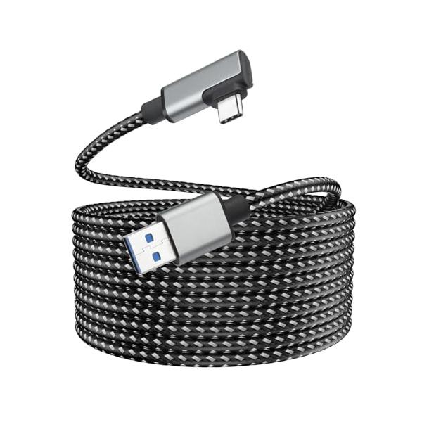 ELUTENG Linkケーブル 5m ナイロン編み素材 VRヘッドセット Meta Quest