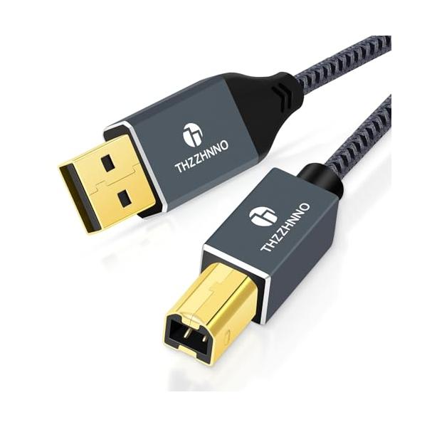 Thzzhnno プリンターケーブル USBケーブル 5M、USB A to B タイプAオス