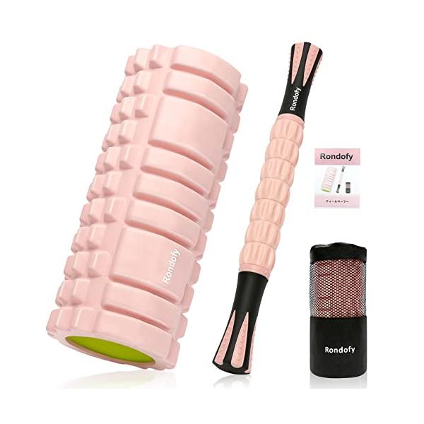 他サイト： Rondofy フォームローラー 筋膜リリース業界新開発 500KG耐荷重 マッサージローラー 筋膜ローラー セット 説明書 収納袋付き 初心者の商品画像