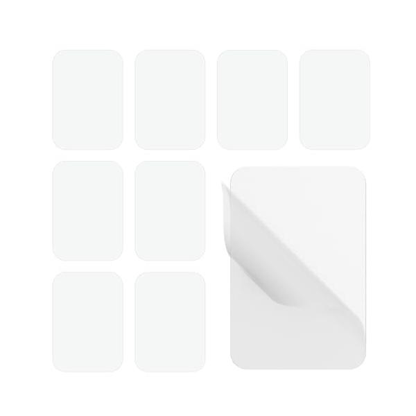 ホワイト/65×45×0.5mm（10枚）/0015-0086・Color:ホワイトSize:65×45×0.5mm（10枚）・スチールプレート：板厚1ｍｍ+テープ0.5ｍｍ。マグネットがくっつくステンレス製補助板です、磁力がない 金属プレ...