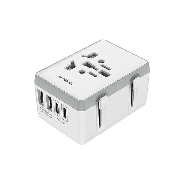 グレー/2USB-A+2USB-C/HHT203-A・Size:2USB-A+2USB-CColor:グレー・海外変換ブラグ 全世界対応 内蔵プラグはAタイプ・BFタイプ・Cタイプ・Oタイプに切り替え。世界各国のコンセントに対応できる電源変...