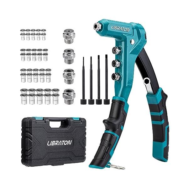 他サイト： LIBRATON ハンドナッターセット M3 M4 M5 M6 ブラインドナット40個付き 収納ケース付きの商品画像