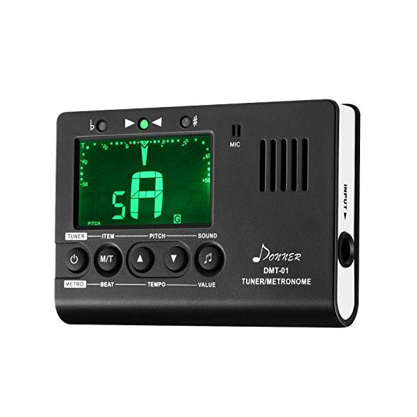 他サイト： Donner デジタルメトロノーム チューナー トーンジェネレーター 3 in 1 ギター/ピアノ/トランペット/クロマティック楽器用 DMT-の商品画像
