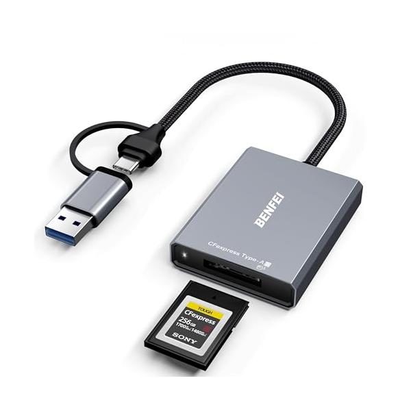 他サイト： BENFEI CFexpress タイプA カードリーダー USB 3.2 (Gen 2) 10Gbps USB-C&amp;USB-A 2-in-1の商品画像