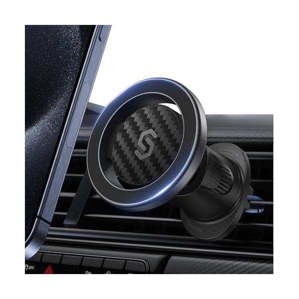 他サイト： スマホホルダー 車 MagSafe対応 Syncwire強化金属フックMagSafe車載 エアコン吹き出し口用 マグネット 車載スマホホルダーの商品画像