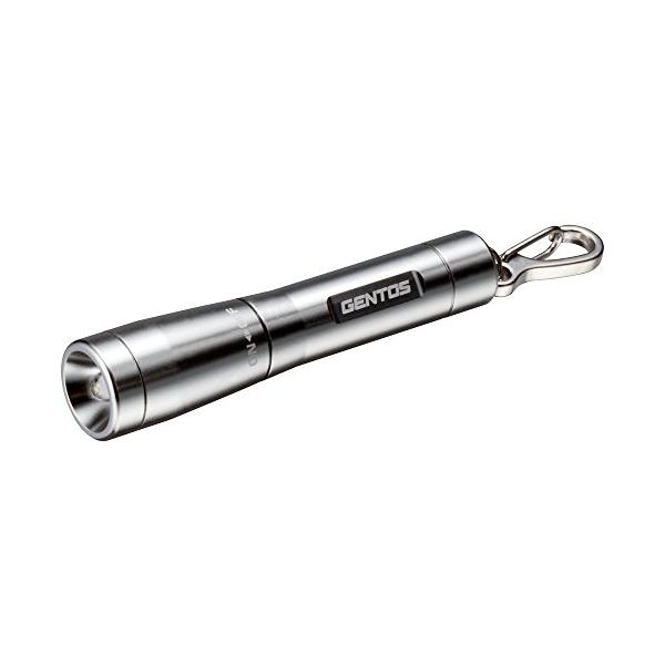 他サイト： GENTOS(ジェントス) 懐中電灯 小型 LED キーライト 直径1.5cm 単4電池式 15ルーメン GK-001S シルバー ハンディライの商品画像
