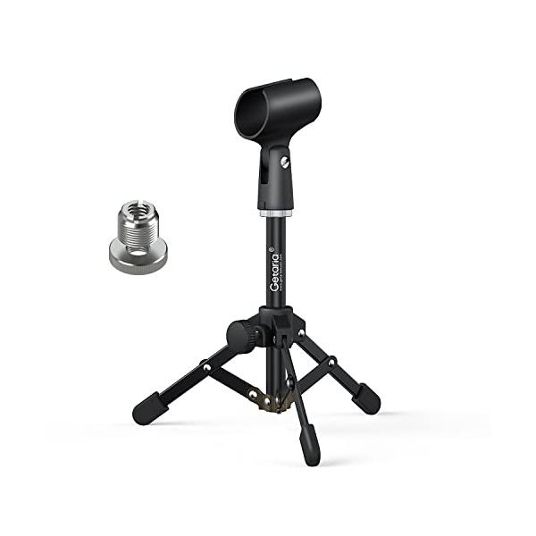 他サイト： Getaria 卓上マイクスタンド ミニマイクスタンド 卓上 コンデンサーマイク用 マイク 卓上三脚スタンド 折りたたみ ブラケット ホルダーの商品画像