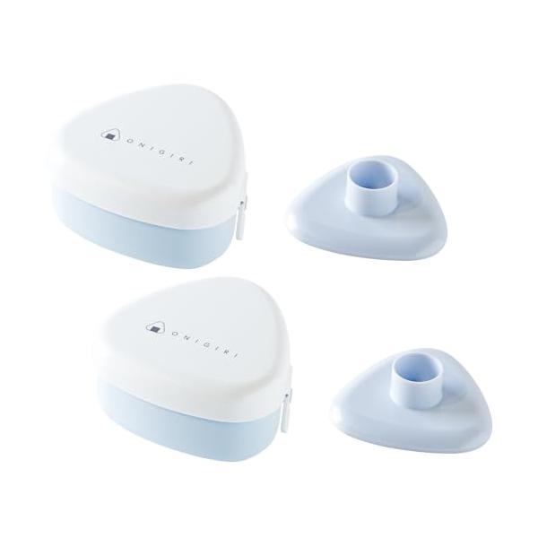 他サイト： オーエスケー（OSK) 2個セット 弁当箱 爆弾 おにぎりケース 290ml ブルー 日本製 押し型付 電子レンジ対応 LS-20 日本製の商品画像