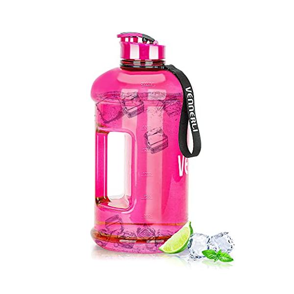 モダンPink/2000 ml/SH0221・Color:Pink・?2.2Lの大容量VENNERLI(ヴェンネルリ)の70オンスの水差しは、ハンドル付きで、1日の通常の水の必要量を満たし、ボトルの計量スケールで水分摂取量を簡単に追跡できま...