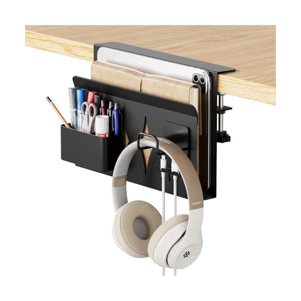 ブラック/デザインB/JP-HJD-0059・Size:デザインBColor:ブラック・商品仕様サイズ：30*20*8.4cm。重量：1.5kg。材質：鉄。耐荷重：約5KG。パッケージ内容：PCラック本体x1pcs、マグネット式ペンホルダー...