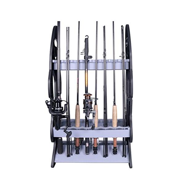 他サイト： Croch ロッドスタンド 釣り竿 ロッドホルダー 組立式 16本立て プラスチックの商品画像
