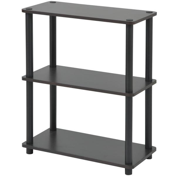 他サイト： [山善] システムラック(幅60奥行30)棚3段 ダークブラウン SR-3(DBR/BK)の商品画像