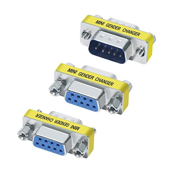 他サイト： DTECH RS232C DB9 小型 変換 アダプター ジェンダーチェンジャー 3セット （オス・オス メス・メス オス・メス） D-Subの商品画像
