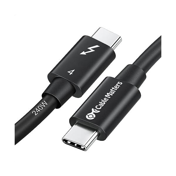 他サイト： Intel Thunderbolt 認証取得Cable Matters Thunderbolt 4 ケーブル 0.8m 40 Gbps 8K 6の商品画像