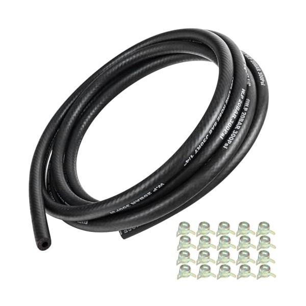 ブラック/6 メートル/内径8mm、6m長・Model:内径8mm、6m長・耐油ゴムホース耐油性、耐候性、耐水性、耐高圧性に優れた高品質燃料ホースです。丈夫で柔らかい構造により、老化、破裂、硬化を防ぎ、長期間の使用でも優れた性能を維持します...