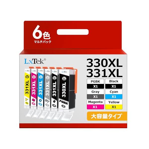 LxTek BCI-330XL BCI-331XL キャノン (Canon) 用 インク 331 330 6色