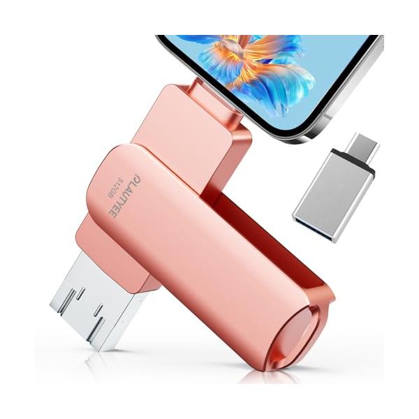 ピンク/専用アプリ不要 512GB/VD203-OTG・Size:専用アプリ不要 512GBColor:ピンク・??専用アプリ不要! 新時代到来！USBメモリは特別なアプリが不要で、スマホの「アルバム」から写真をusbメモリに直接コピーでき...