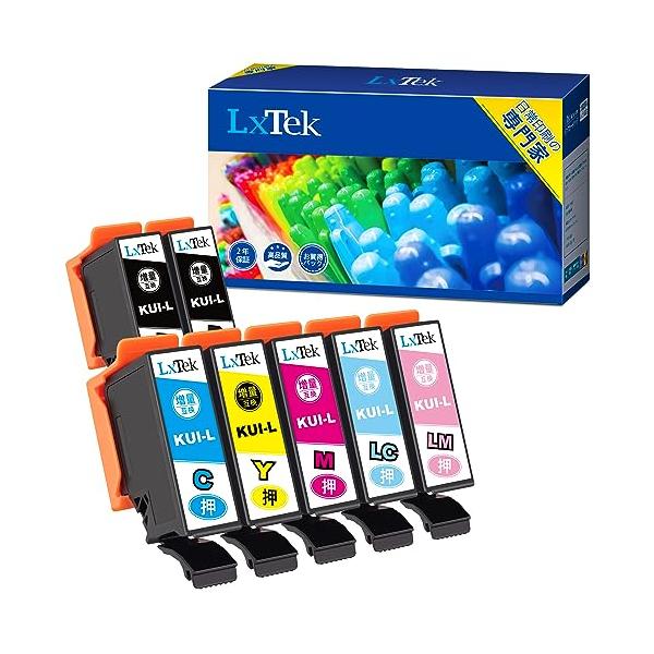 他サイト： LxTek KUI-6CL-L 互換インクカートリッジ エプソン(Epson)用 KUI クマノミ インク 6色セット+黒1本(合計7本) 大容の商品画像