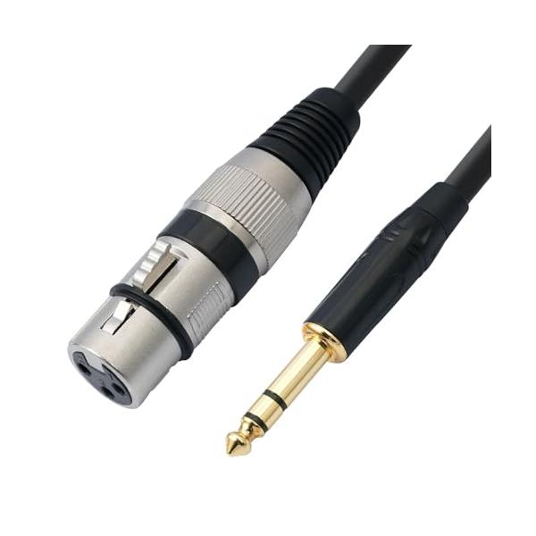 6.35mm to XLR 変換ケーブルxlr 6.35mm 変換ケーブルはより多くの機器やアプリケーションに対応する高度な適応性を持ち。・優れた耐久性XLR - 6.35mmケーブルは、耐摩耗性と柔軟性に優れた高品質のPVCジャケットを使...