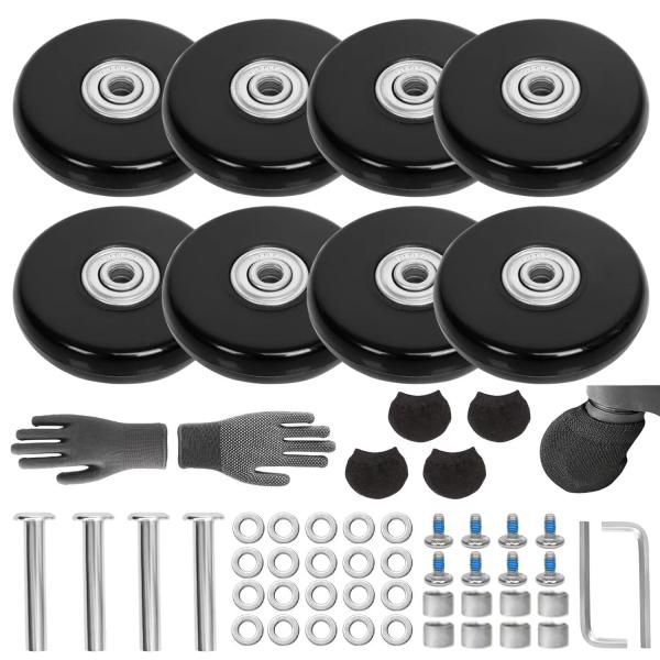 スーツケース キャスター ダブル 用 8個セット 60mm ゴム 車輪幅14mm