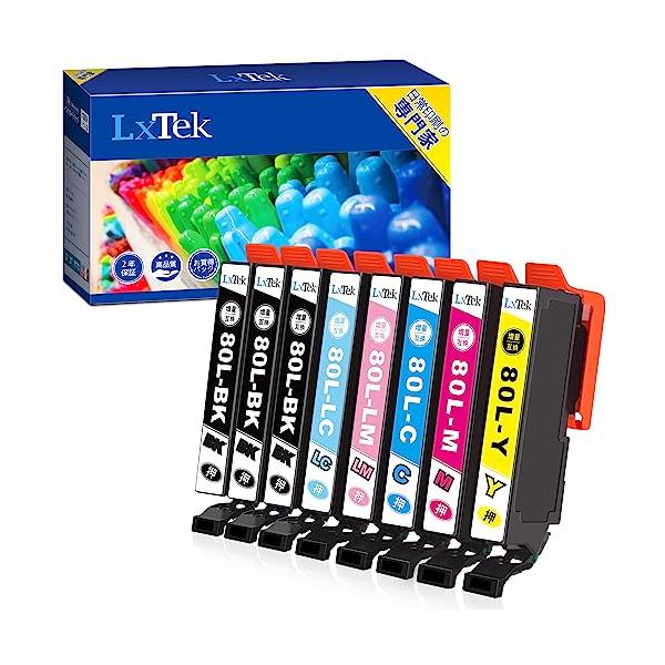 他サイト： LxTek IC6CL80L 互換インクカートリッジ エプソン(Epson)用 IC80L 80L とうもろこし インク 6色セット+黒2本(合の商品画像