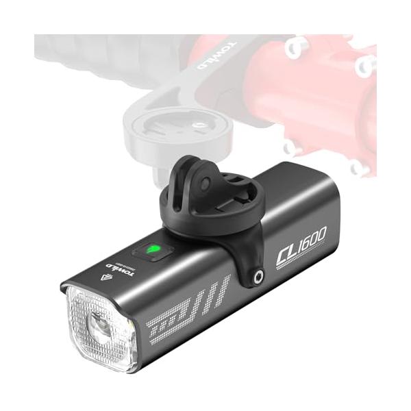 TOWILD CL1600 自転車 ライト 1600ルーメン 大容量5000mAh 充電式USB-C