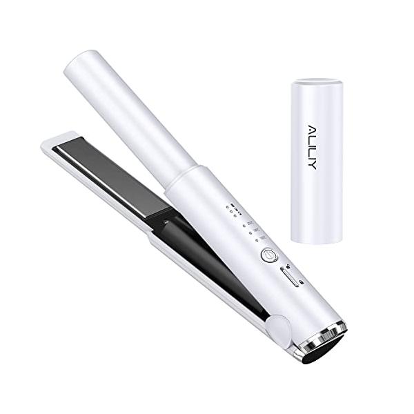 他サイト： ヘアアイロン コードレス ストレート ミニ ヘアアイロン usb充電式 2way カール&amp;ストレート 3段階温度設定 ワイヤレス 前髪 軽量 カの商品画像