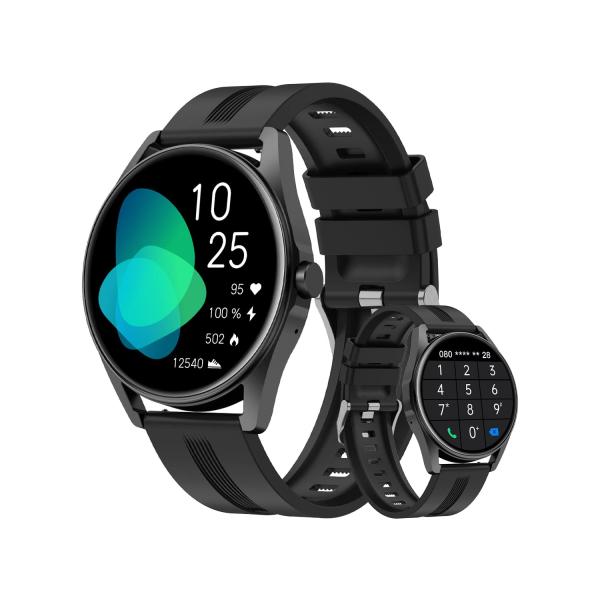 他サイト： HUAKUA スマートウォッチ iPhone アンドロイド対応 通話音声調整可 一発消音 SOS通話機能付き Smart Watch 1.39イの商品画像