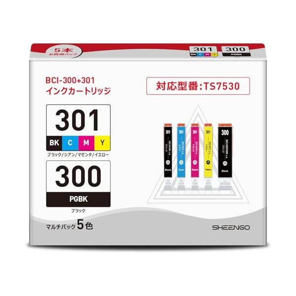 他サイト： BCI-301+300/5MP インクカートリッジ キヤノン用 インク 互換 対応機種：PIXUS TS7530 大容量の商品画像