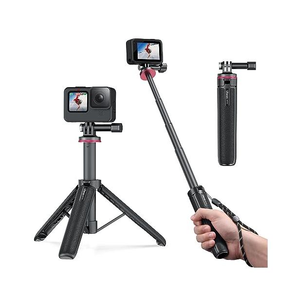 ブラック/-/-・パッケージ個数:1・4段伸縮＆自由調節このGopro用三脚用17cm-51cmの4段伸縮、 自撮り棒として使えるだけでなく、開いてデスクトップに置いて使うこともできる。風景写真を撮ることもできます。 ご好みの長さに調整して...