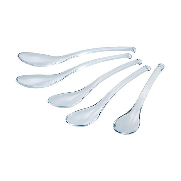 他サイト： 下村企販 レンゲスプーン 5本組 クリア 日本製 食洗機対応 柄が長くすくいやすい 熱くなりにくい ラーメン 鍋 スープ デザート れんげ 燕三の商品画像