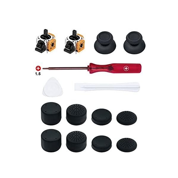 他サイト： Mcbazel 15 In 1 PS5コントローラー用 修理キット PS5 コントローラー スティック 修理部品 スティック2個 アナログキャッの商品画像