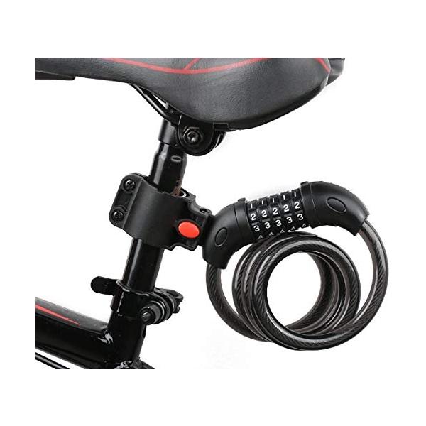 他サイト： ENGG バイク コンビネーションロック ダイヤルロック ワイヤーロック 自転車ロック 長1200/1500mm 横断面直径12mm 5桁 防盗の商品画像