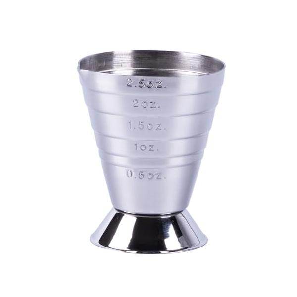 シルバー/幅54×奥行53×高66mm/025341・パッケージ個数:1・本体サイズ:W54×D53×H66mm・2.5oz/2oz/1.5oz/1oz/0.5oz・5Tbsp/4Tbsp/3Tbsp/2Tbsp/1Tbsp・75ml/60...